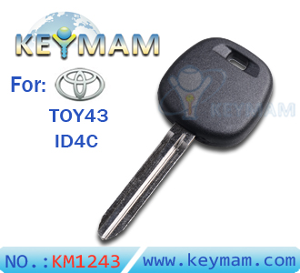 Toyota TOY43 4C Transponder Key(Without Logo) 